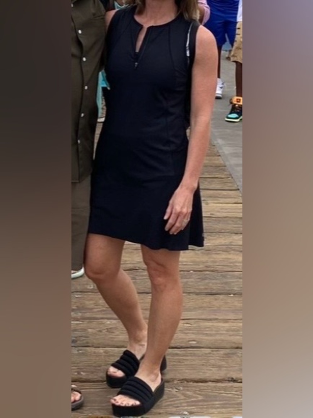 Athleta Match Point Dress Black Small